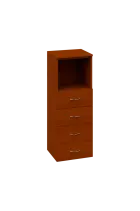 CN 3 - 44ZN skříň, 4-zásuvková/nika, 1100x400x400, třešeň šumavská